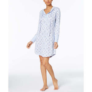 Ande Womens Sleepwear Bandana Hooded Sleepshirt Size Medium